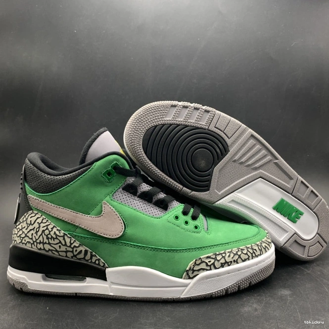 Cheap TBK Tinker Jordan shoes AJ3 Air Retro PE 867493 Oregon 3 Ducks 0704